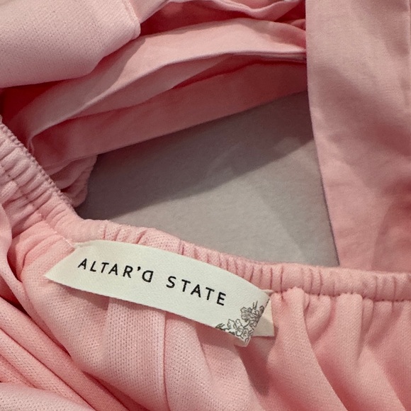 Altar'd State Pink Puff Sleeve Dress - Picture 4 of 5